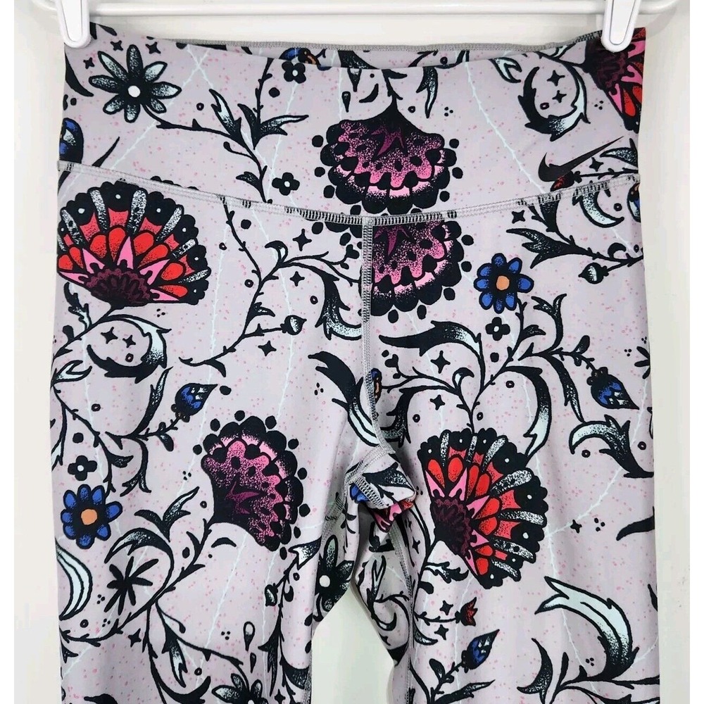 Nike Tights Medium Dri-Fit Power Legend‎ Training Floral Gray Multi